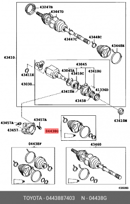 Пыльник ШРУСа 04438-87403 DAIHATSU