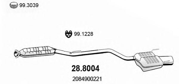 Средний / конечный глушитель ОГ 288004 ASSO