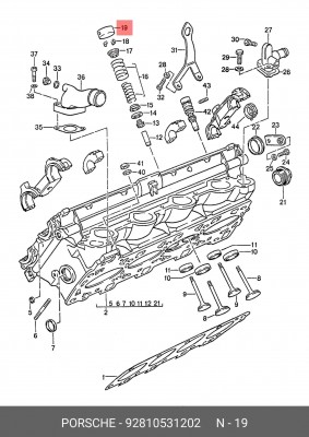 Толкатель 92810531202 PORSCHE