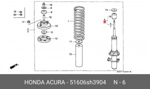 Амортизатор 51606SH3904 HONDA