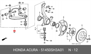 Рычаг независимой подвески колеса, подвеска колеса 51450SH3A01 HONDA