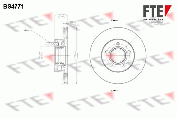 Тормозной диск BS4771 FTE