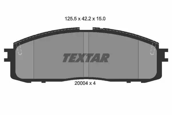 Комплект тормозных колодок, диско 2000401 TEXTAR