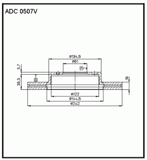 Диск тормозной ADC0507V ALLIED NIPPON