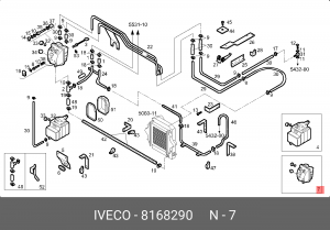 Компенсационный бак, охлаждающая жидкость 8168290 IVECO