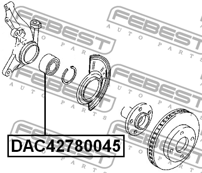 Подшипник ступицы колеса DAC42780045 FEBEST