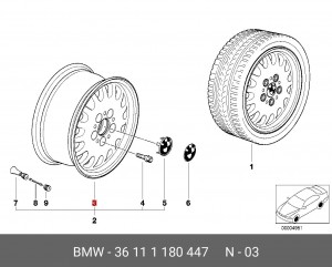 Диск колеса 36 11 1 180 447 BMW