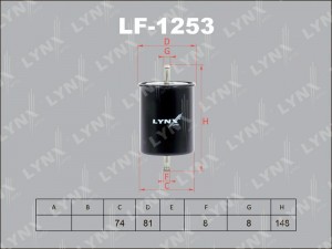 Фильтр топливный LF-1253 LYNXAUTO