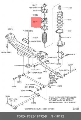 Опора амортизационной стойки F32Z-18192-B FORD