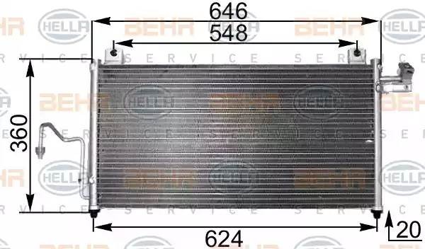 Конденсатор, кондиционер 8FC 351 300-471 HELLA