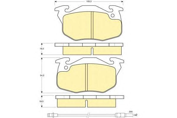 Комплект тормозных колодок, диско 6103273 GIRLING