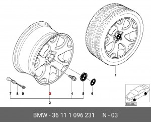 Диск колеса 36 11 1 096 231 BMW