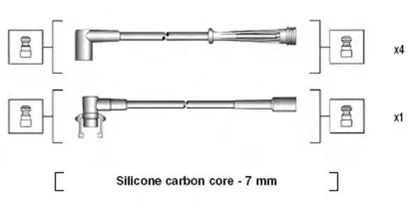 Ккомплект проводов зажигания 941145140711 MAGNETI MARELLI
