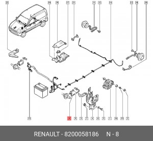 Датчик, частота вращения колеса 8200058186 RENAULT