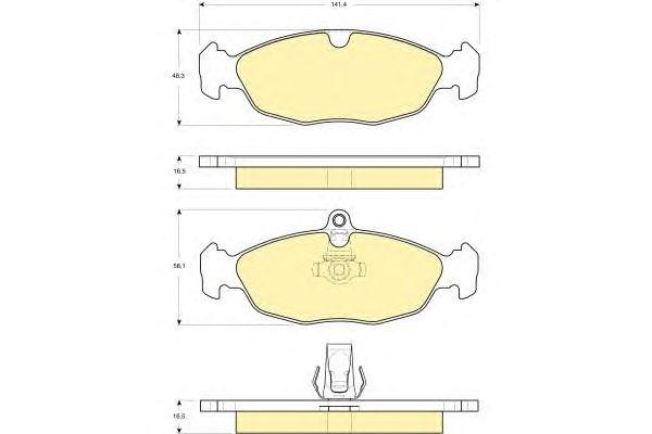Комплект тормозных колодок, диско 6115692 GIRLING
