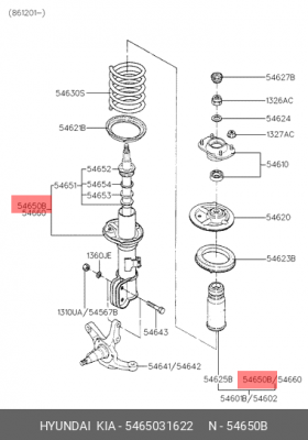 Амортизатор подвески 5465031622 HYUNDAI KIA