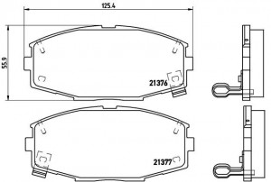 Комплект тормозных колодок, диско P 83 020 BREMBO
