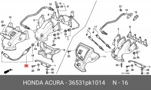 Лямбда-зонд 36531PK1014 HONDA