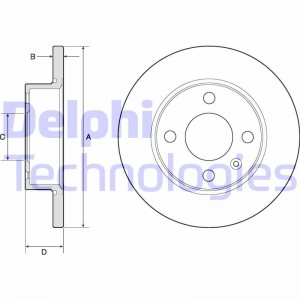 Тормозной диск BG2909 DELPHI