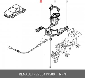 Датчик, положение педали акселератора 7700419589 RENAULT