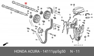 Распредвал 14111PP5G50 HONDA