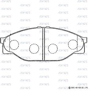 Колодки тормозные дисковые SN646 ADVICS