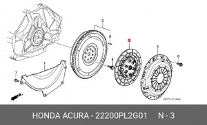 Диск сцепления 22200PL2G01 HONDA