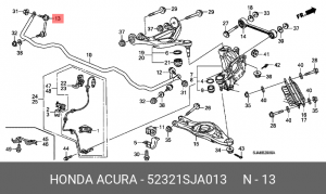 Стойка стабилизатора 52321SJA013 HONDA