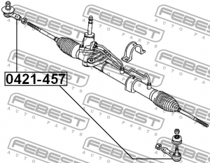 Наконечник рулевой тяги 0421-457 FEBEST