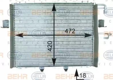 Конденсатор, кондиционер 8FC351302711 HELLA