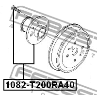 Ступица колеса 1082-T200RA40 FEBEST
