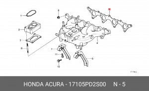 Прокладка, впускной коллектор 17105PD2S00 HONDA