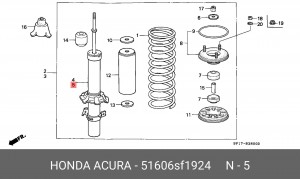 Амортизатор 51606SF1924 HONDA