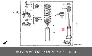 Амортизатор 51605ST7N02 HONDA