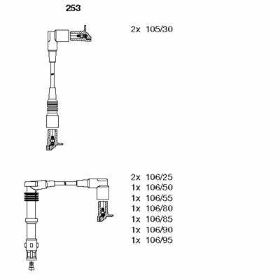 Ккомплект проводов зажигания 253 BREMI
