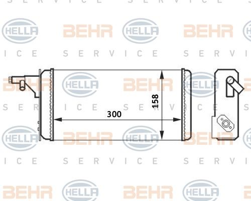 Теплообменник, отопление салона 8FH 351 024-251 HELLA