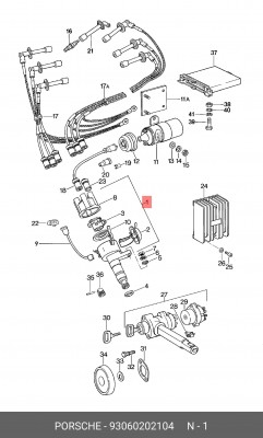 Распределитель зажигания 930 602 021 04 PORSCHE