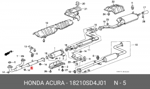 Выпускной трубопровод 18210SD4J01 HONDA