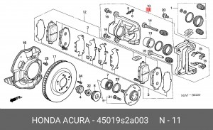 Тормозной суппорт 45019S2A003 HONDA