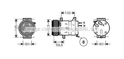 Компрессор, кондиционер RTK345 AVA