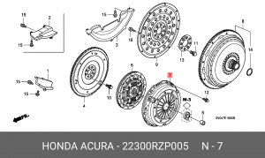Корзина сцепления 22300RZP005 HONDA