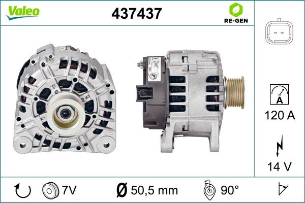 Генератор 437437 VALEO PHC