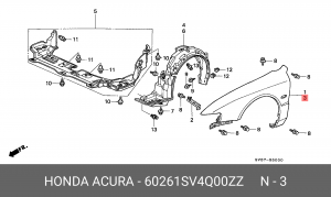 Крыло 60261SV4Q00ZZ HONDA