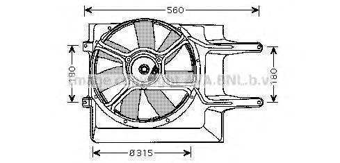 Вентилятор, охлаждение двигателя VW7509 AVA