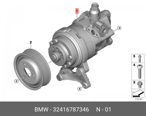 Насос гидравлический 32 41 6 787 346 BMW