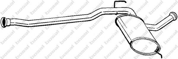 Средний глушитель выхлопных газов 279523 BOSAL