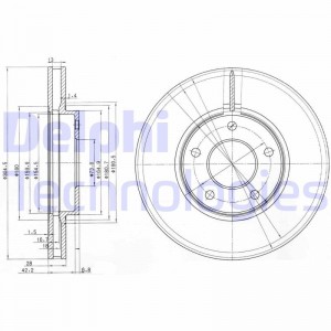 Тормозной диск BG3547 DELPHI