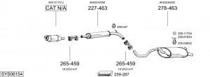 Глушитель выхлопных газов конечный 278383 BOSAL