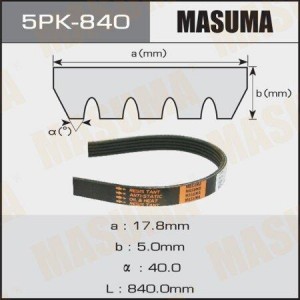 Ремень приводной 5PK-840 MASUMA