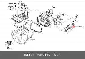 Уплотняющее кольцо, ступенчатая коробка передач 1905085 IVECO